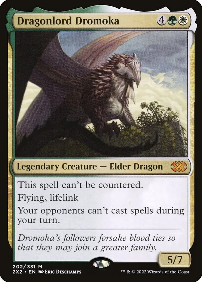 2022 Double Masters 2022 Dragonlord Dromoka #202 mythic card image