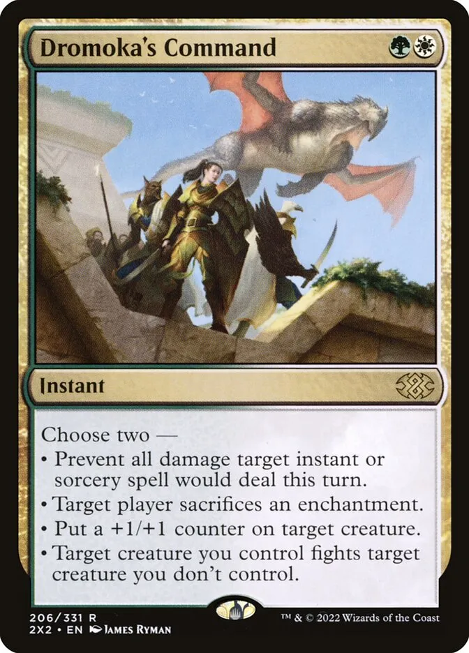 2022 Double Masters 2022 Dromoka's Command rare #206 rare card image
