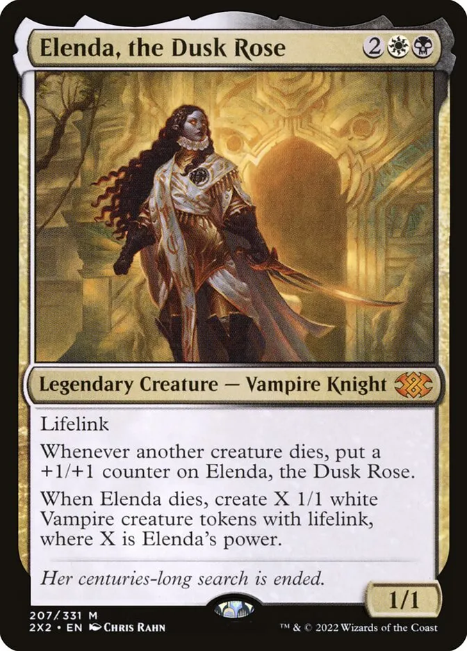 2022 Double Masters 2022 Elenda, the Dusk Rose [Foil] mythic #207 mythic card image