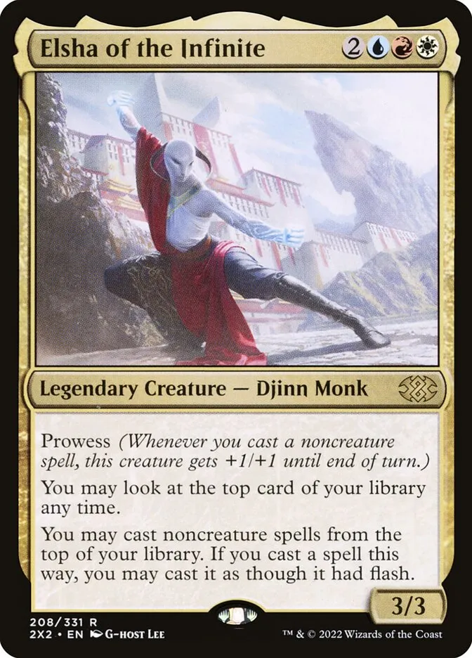 2022 Double Masters 2022 Elsha of the Infinite #208 rare card image