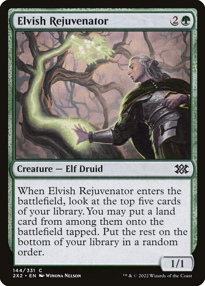 2022 Double Masters 2022 Elvish Rejuvenator [Foil] common #144 common card image