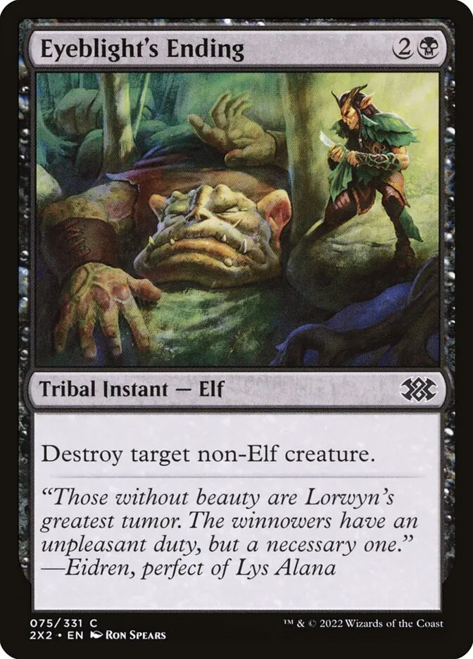 2022 Double Masters 2022 Eyeblight's Ending common #75 common card image