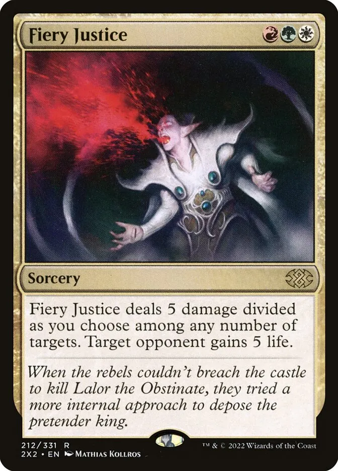 2022 Double Masters 2022 Fiery Justice #212 rare card image