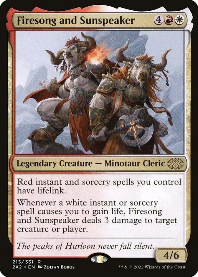 2022 Double Masters 2022 Firesong and Sunspeaker #215 rare card image