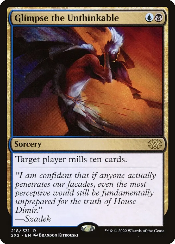 2022 Double Masters 2022 Glimpse the Unthinkable #218 rare card image