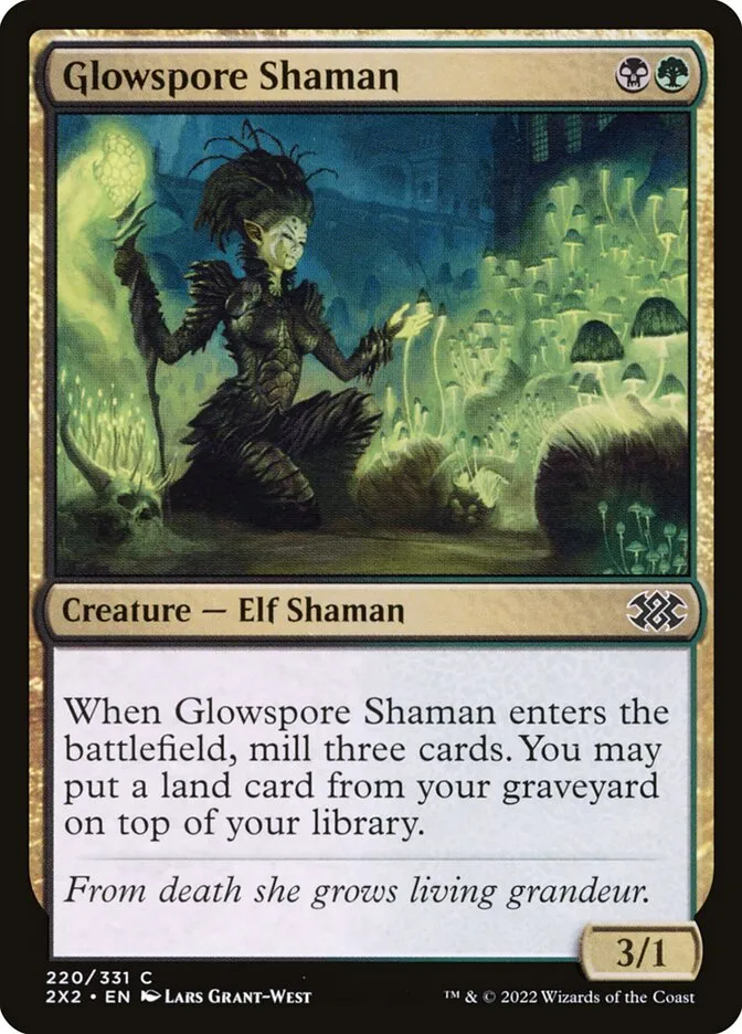 2022 Double Masters 2022 Glowspore Shaman #220 common card image