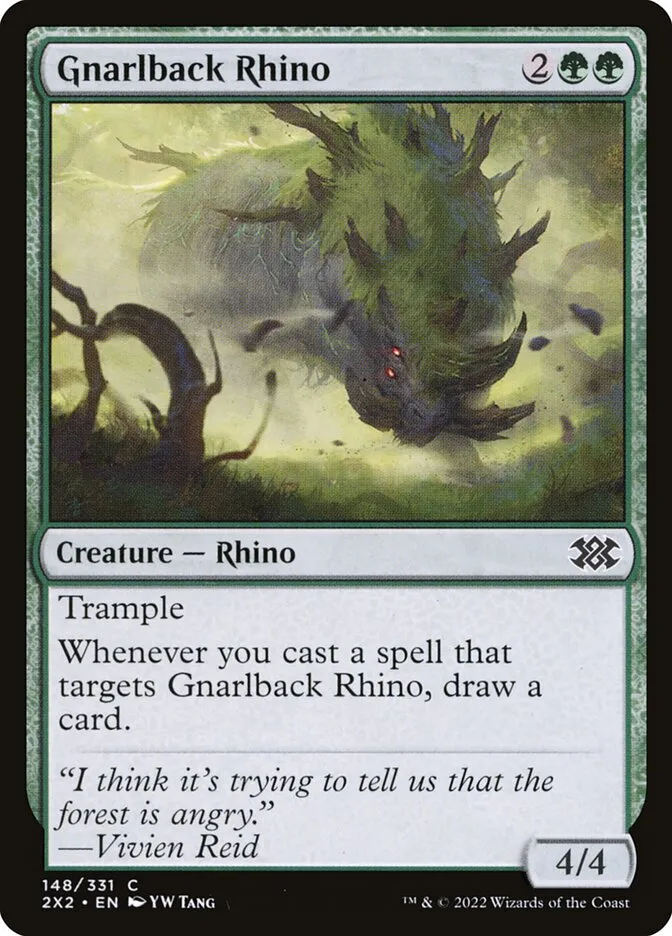 2022 Double Masters 2022 Gnarlback Rhino #148 common card image