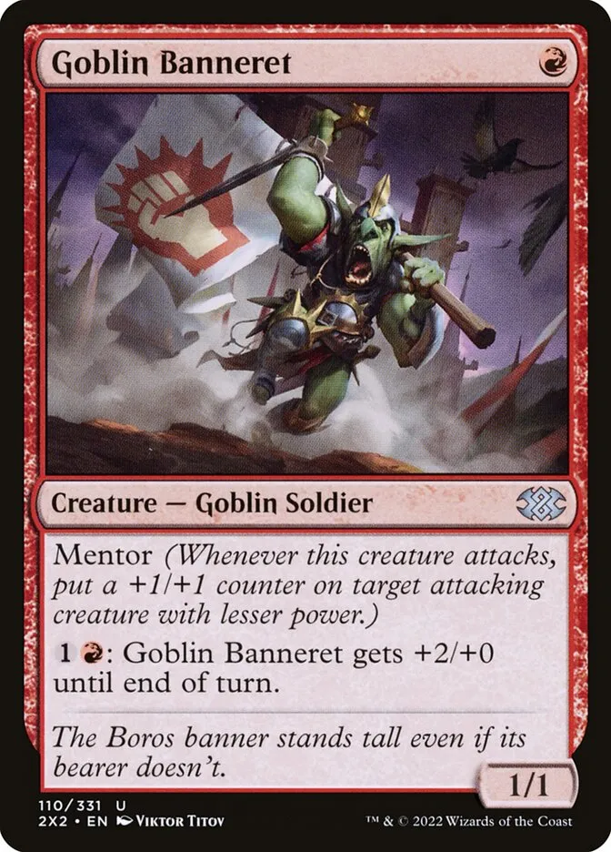 2022 Double Masters 2022 Goblin Banneret #110 uncommon card image
