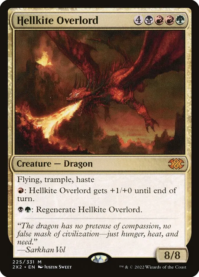 2022 Double Masters 2022 Hellkite Overlord #225 mythic card image