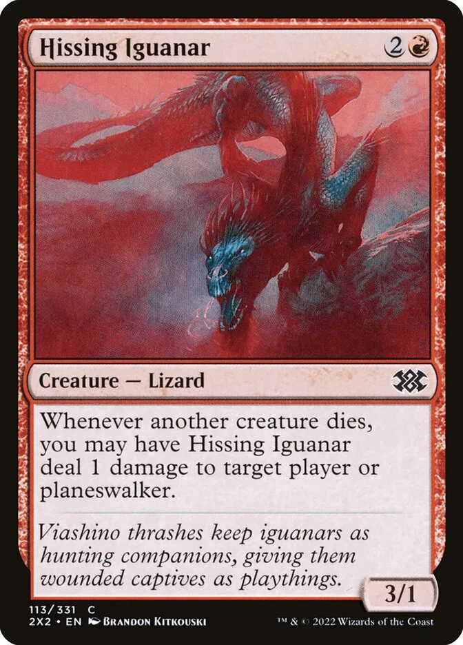 2022 Double Masters 2022 Hissing Iguanar #113 common card image