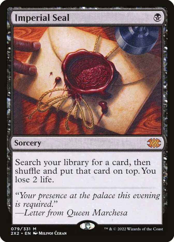 2022 Double Masters 2022 Imperial Seal [Foil] mythic #79 mythic card image