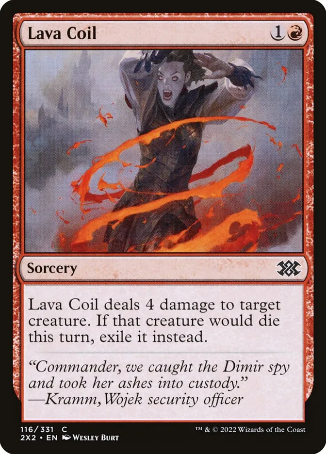 2022 Double Masters 2022 Lava Coil [Foil] common #116 common card image