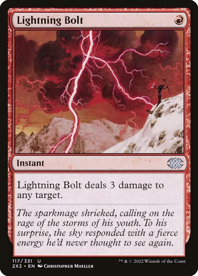 2022 Double Masters 2022 Lightning Bolt #117 uncommon card image