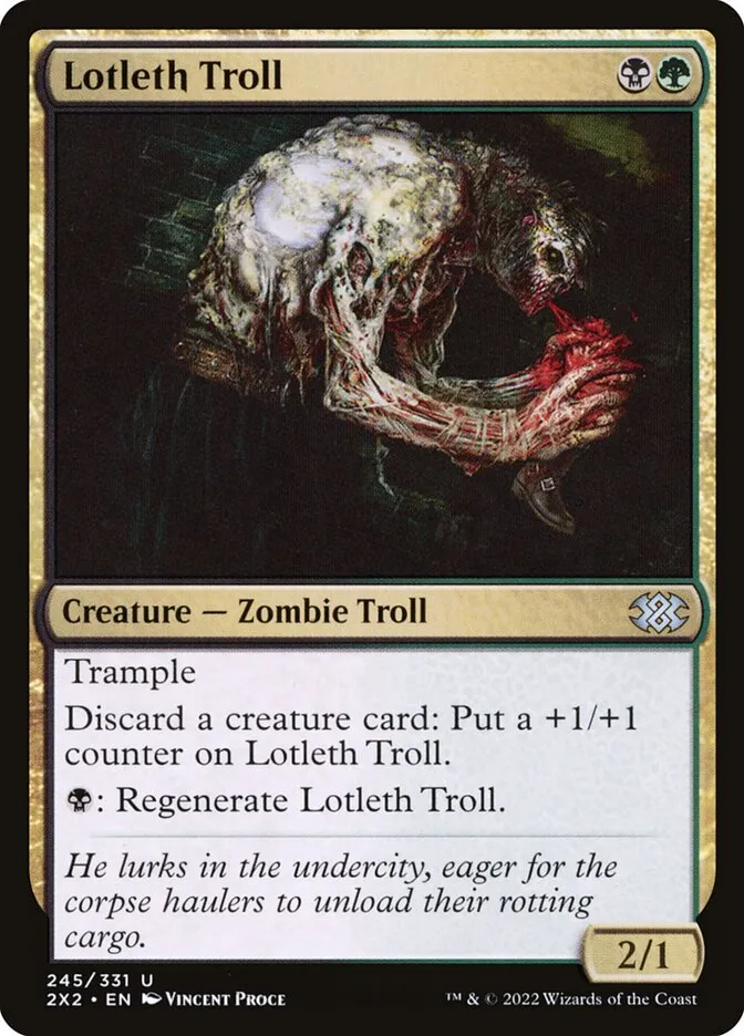 2022 Double Masters 2022 Lotleth Troll #245 uncommon card image