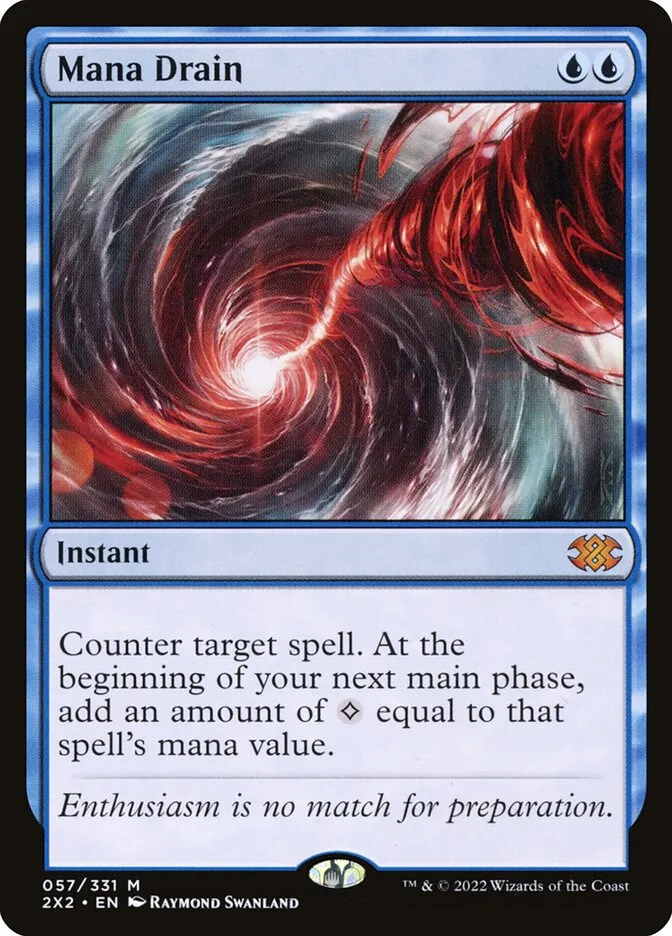 2022 Double Masters 2022 Mana Drain mythic #57 mythic card image