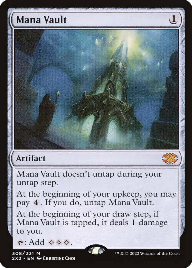 2022 Double Masters 2022 Mana Vault [Foil] mythic #308 mythic card image