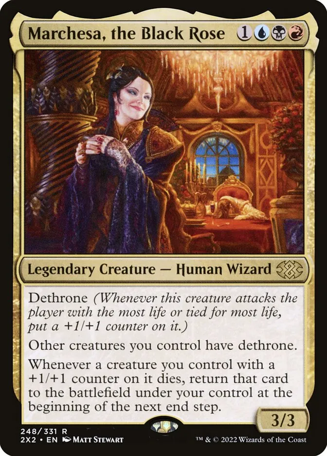 2022 Double Masters 2022 Marchesa, the Black Rose #248 rare card image