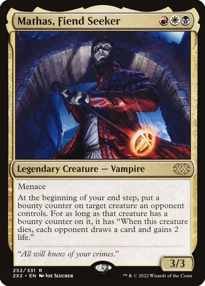 2022 Double Masters 2022 Mathas, Fiend Seeker #252 rare card image
