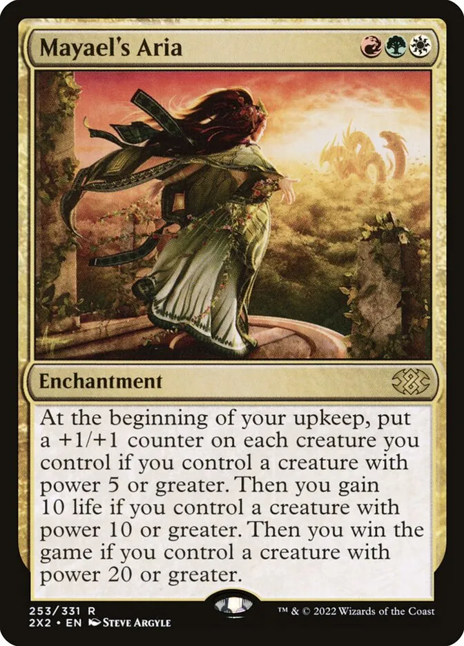 2022 Double Masters 2022 Mayael's Aria #253 rare card image