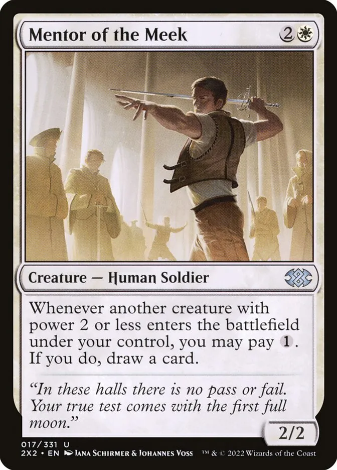 2022 Double Masters 2022 Mentor of the Meek uncommon #17 uncommon card image