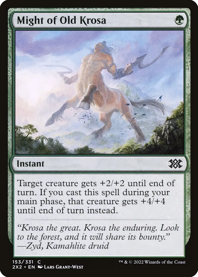 2022 Double Masters 2022 Might of Old Krosa [Foil] common #153 common card image