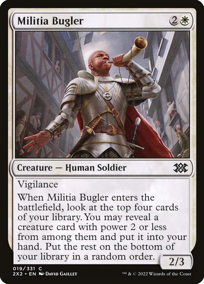 2022 Double Masters 2022 Militia Bugler common #19 common card image