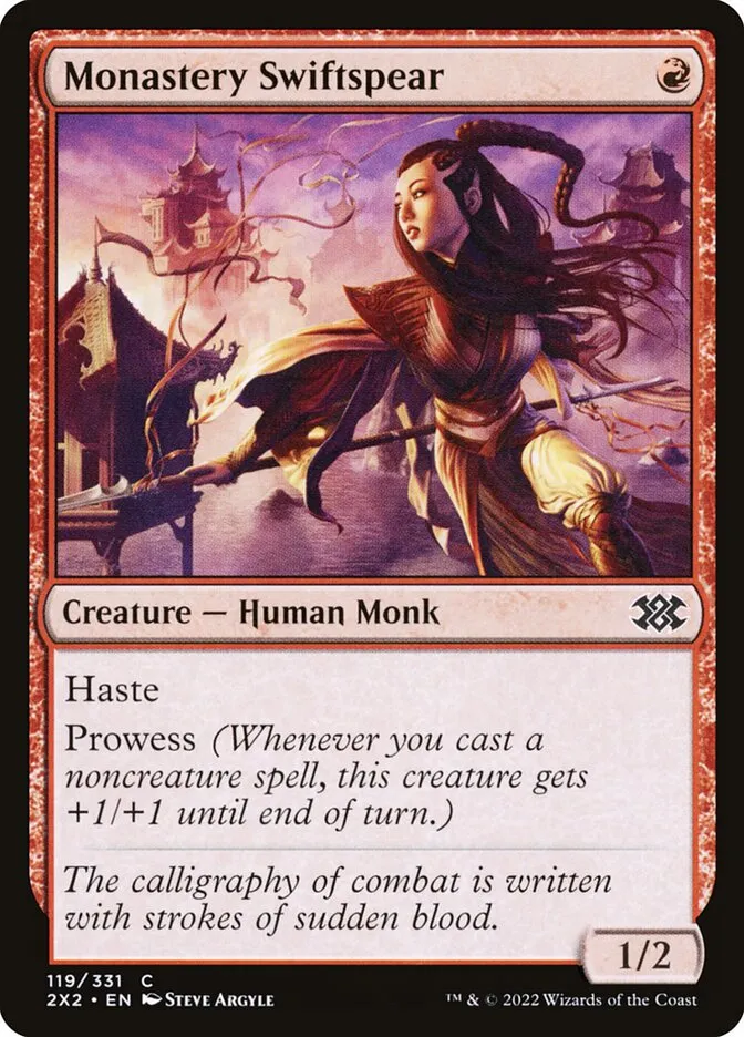 2022 Double Masters 2022 Monastery Swiftspear [Foil] common #119 common card image
