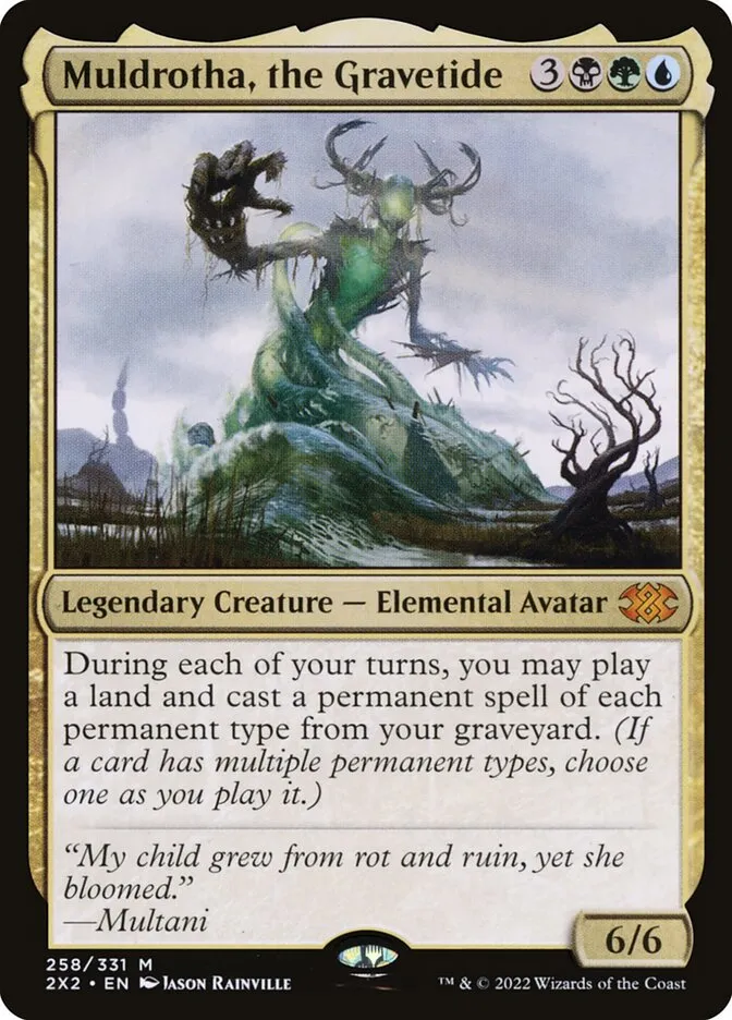 2022 Double Masters 2022 Muldrotha, the Gravetide #258 mythic card image