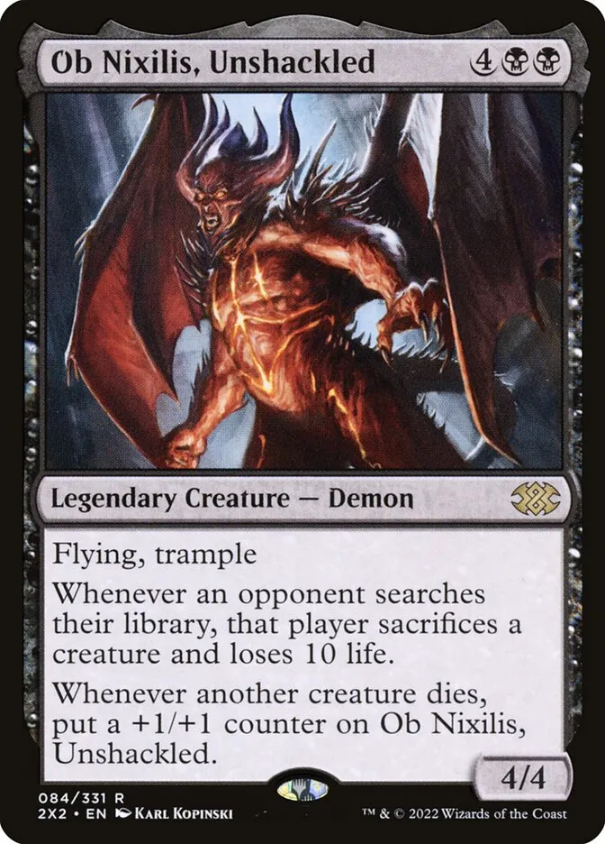 2022 Double Masters 2022 Ob Nixilis, Unshackled [Foil] rare #84 rare card image
