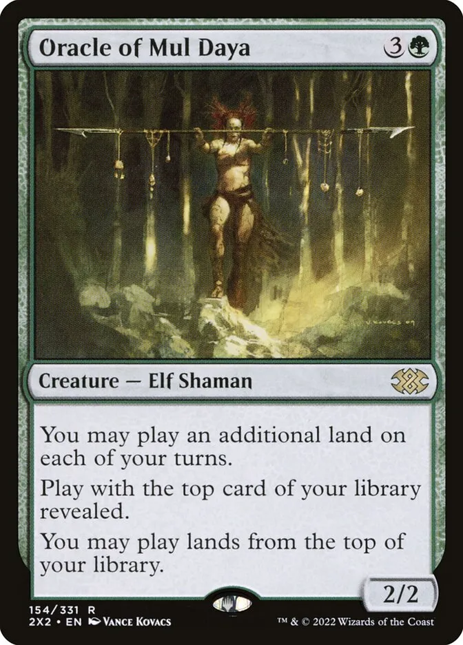 2022 Double Masters 2022 Oracle of Mul Daya #154 rare card image