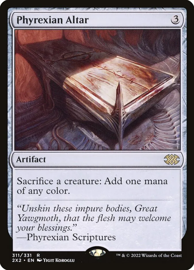 2022 Double Masters 2022 Phyrexian Altar #311 rare card image