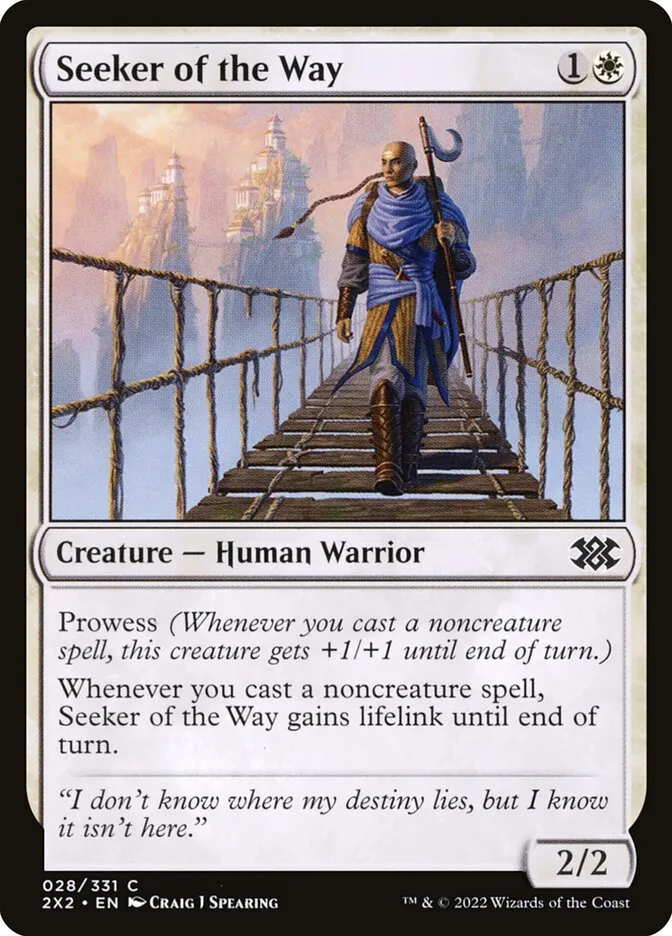 2022 Double Masters 2022 Seeker of the Way common #28 common card image