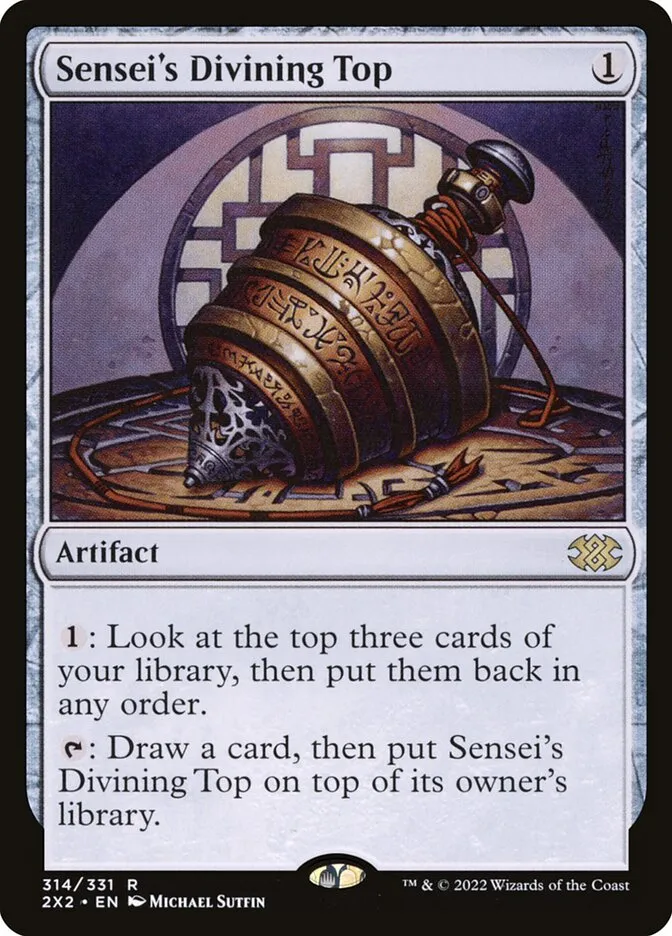 2022 Double Masters 2022 Sensei's Divining Top #314 rare card image