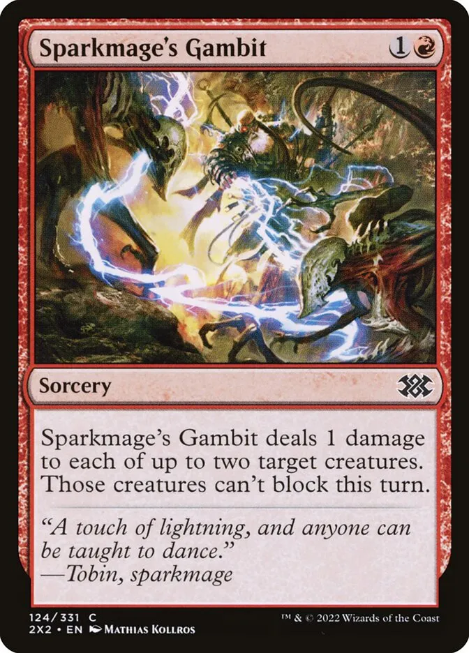 2022 Double Masters 2022 Sparkmage's Gambit #124 common card image