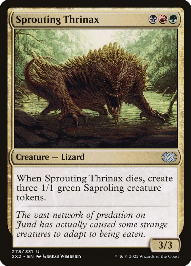 2022 Double Masters 2022 Sprouting Thrinax [Foil] uncommon #278 uncommon card image
