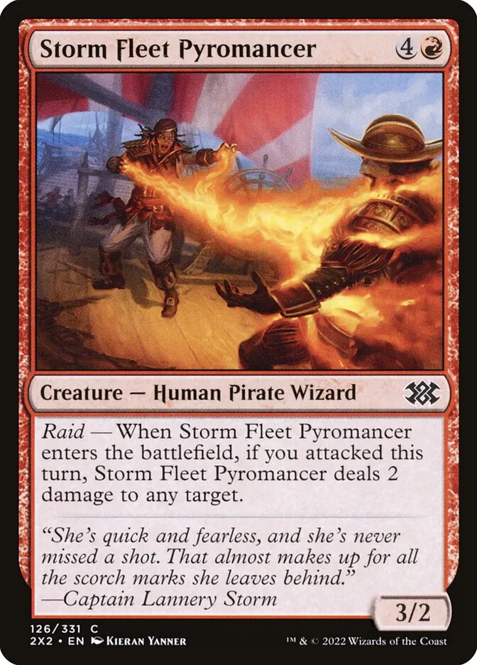 2022 Double Masters 2022 Storm Fleet Pyromancer common #126 common card image