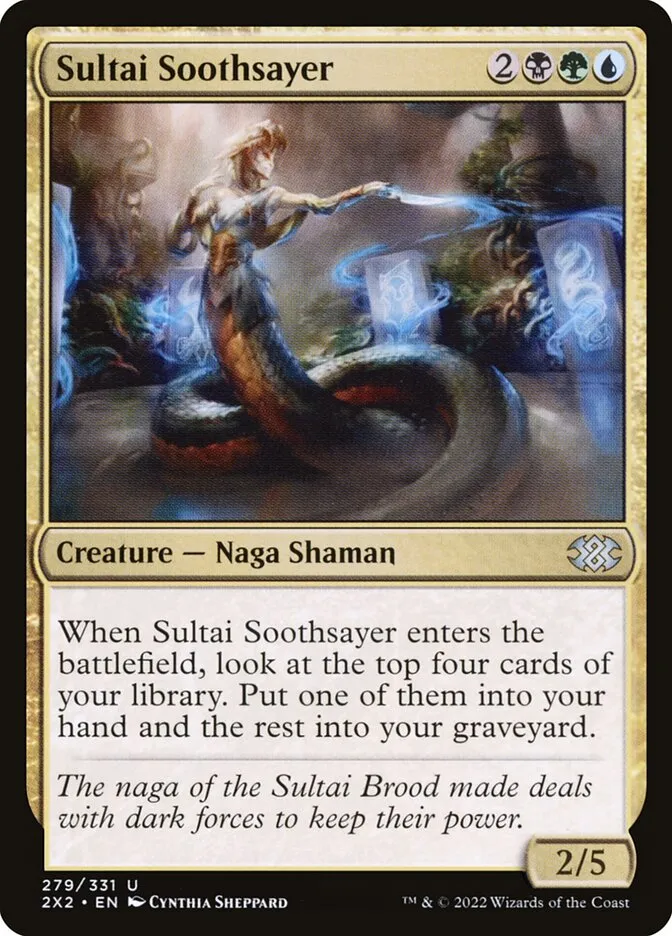 2022 Double Masters 2022 Sultai Soothsayer #279 uncommon card image
