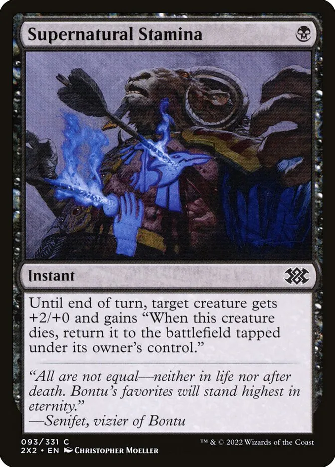 2022 Double Masters 2022 Supernatural Stamina [Foil] common #93 common card image