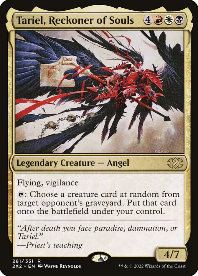 2022 Double Masters 2022 Tariel, Reckoner of Souls #281 rare card image
