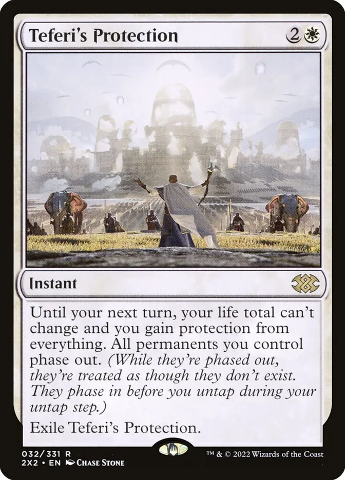 2022 Double Masters 2022 Teferi's Protection rare #32 rare card image