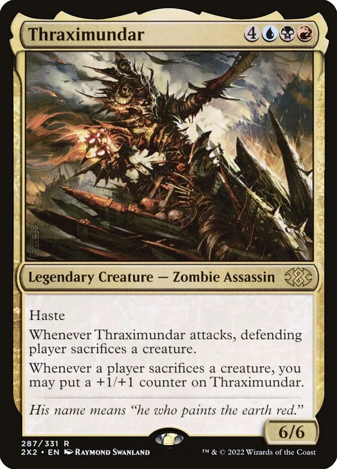 2022 Double Masters 2022 Thraximundar #287 rare card image