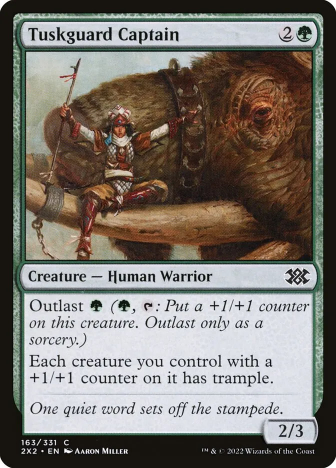 2022 Double Masters 2022 Tuskguard Captain #163 common card image