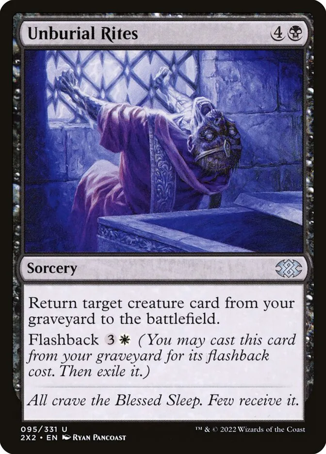 2022 Double Masters 2022 Unburial Rites #95 uncommon card image
