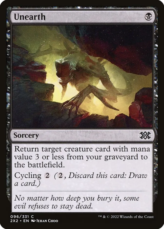 2022 Double Masters 2022 Unearth [Foil] common #96 common card image
