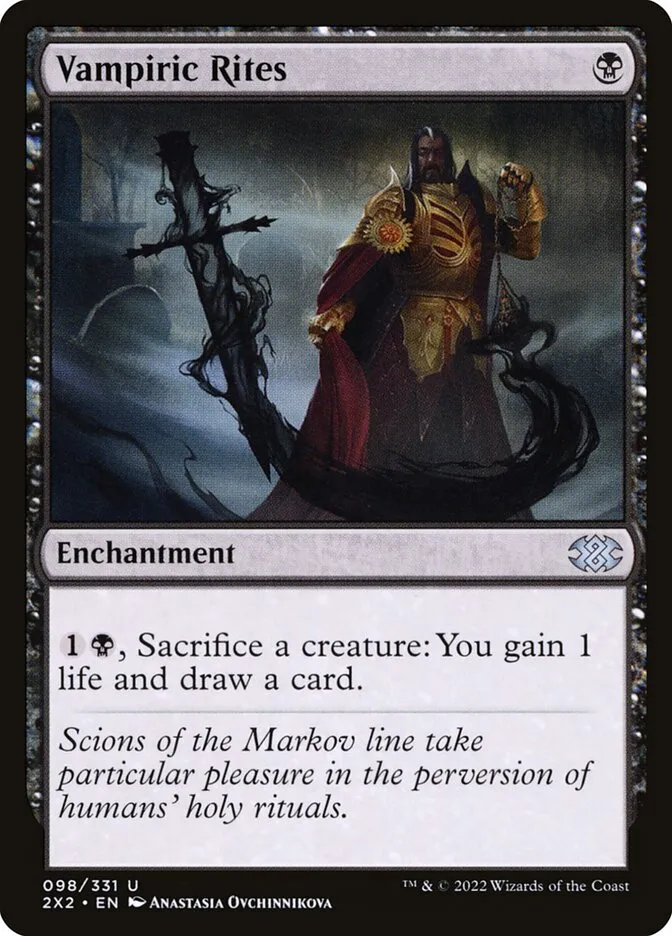 2022 Double Masters 2022 Vampiric Rites uncommon #98 uncommon card image