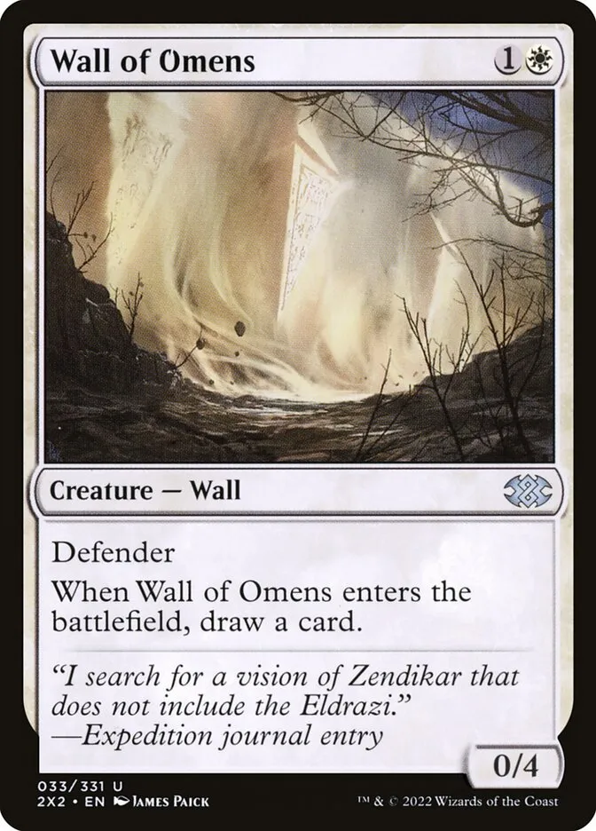 2022 Double Masters 2022 Wall of Omens uncommon #33 uncommon card image