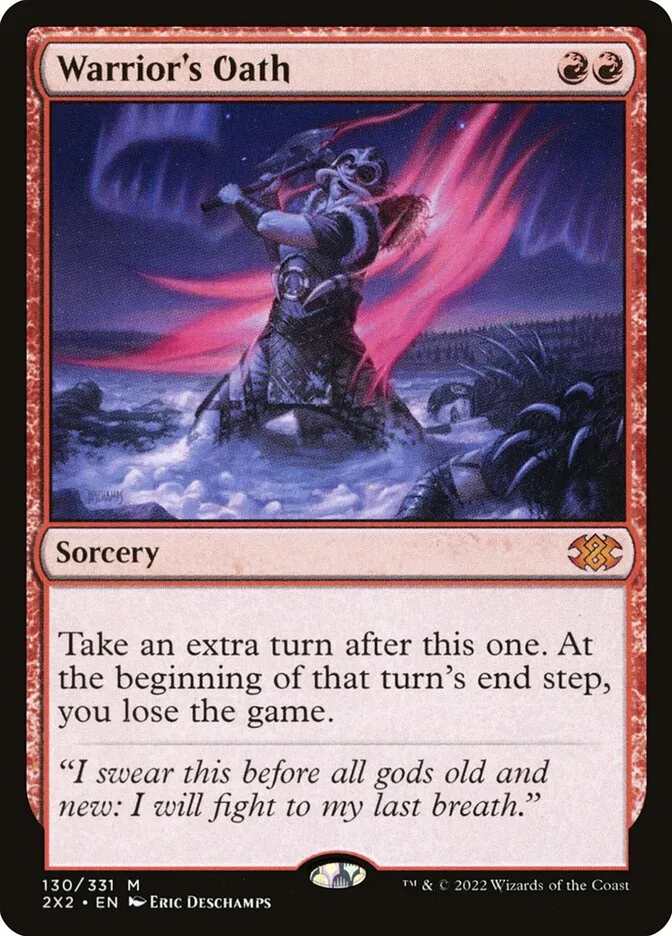 2022 Double Masters 2022 Warrior's Oath [Foil] mythic #130 mythic card image