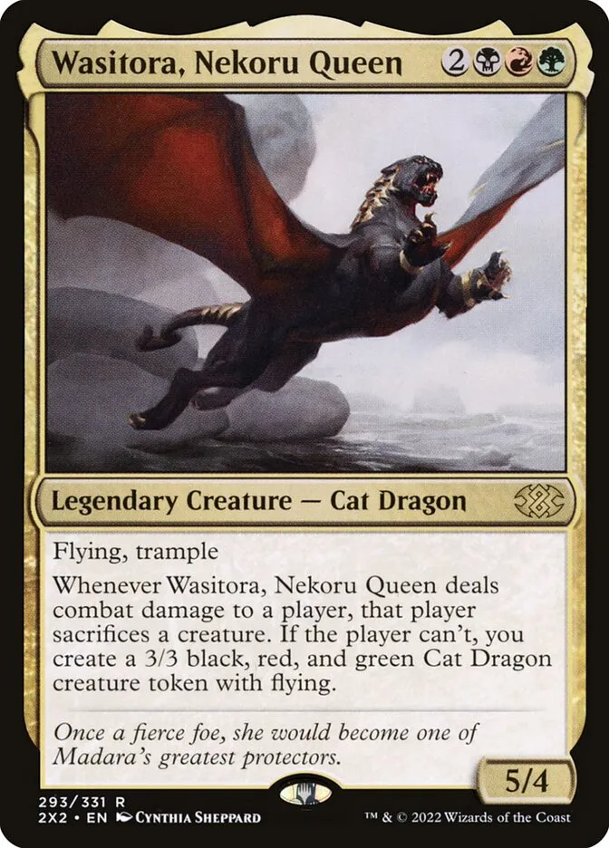 2022 Double Masters 2022 Wasitora, Nekoru Queen #293 rare card image