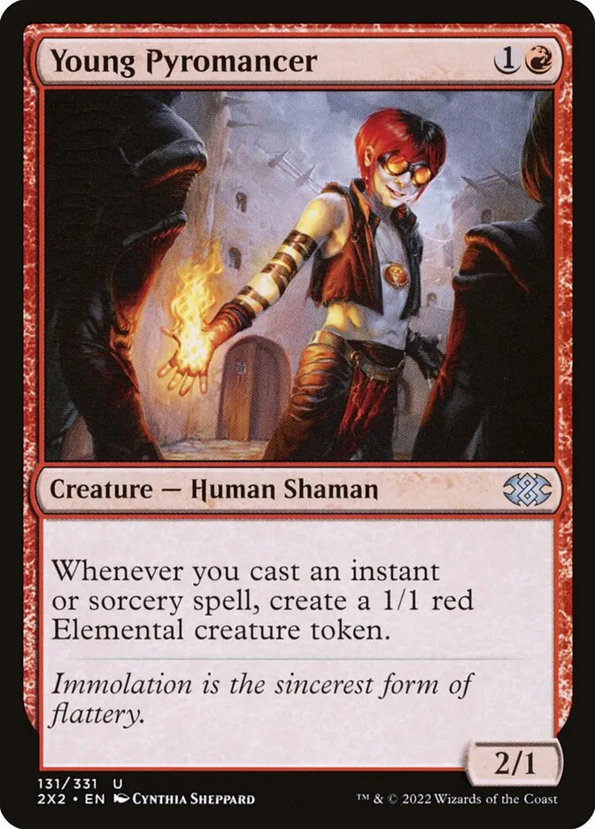 2022 Double Masters 2022 Young Pyromancer uncommon #131 uncommon card image