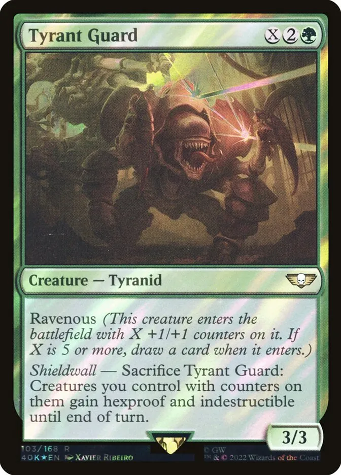2022 Warhammer 40,000 Commander Tyrant Guard #103★ rare card image